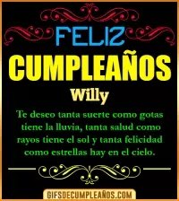GIF Frases de Cumpleaños Willy